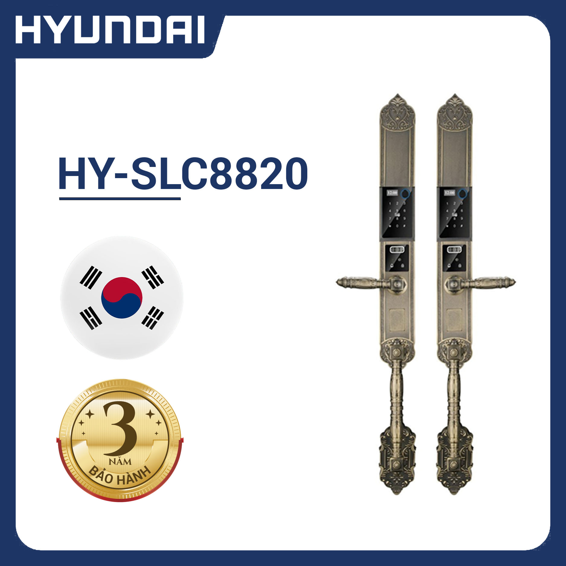 Khóa cửa biệt thự HYUNDAI HY-SLC8820 Bronze
