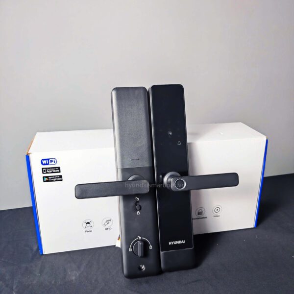 Dòng khóa vân tay cửa gỗ HY-SL007 màu đen kèm hộp