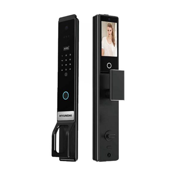 Khóa vân tay cửa gỗ tự động Hyundai HY-SLA913F BLACK Face ID