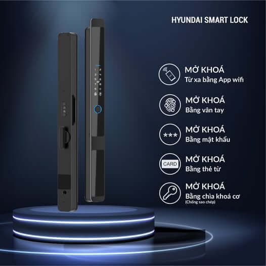 Khóa vân tay cửa nhôm kính Hyundai
