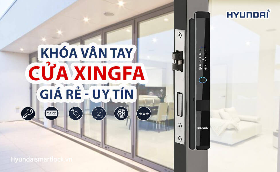 Khóa vân tay cửa nhôm xingfa giá rẻ