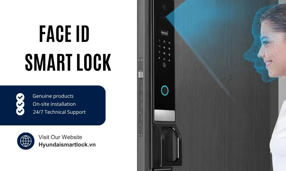 Genuine Face ID smart lock with 3-year warranty, on site installation