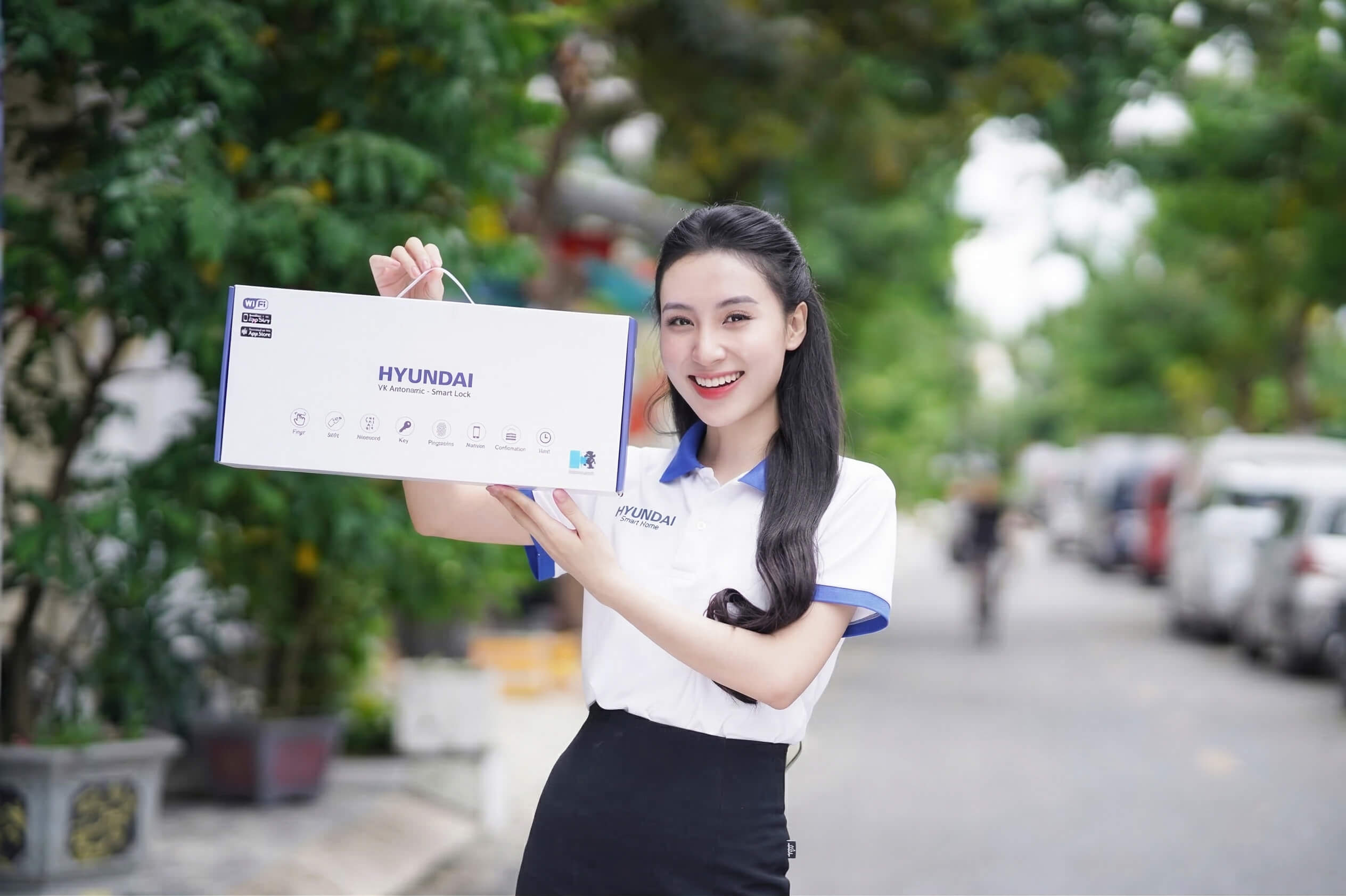 Cửa hàng bán khóa cửa vân tay Hyundai chính hãng