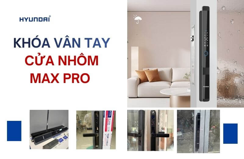 Khóa vân tay cửa nhôm max pro chính hãng, bảo hành 3 năm