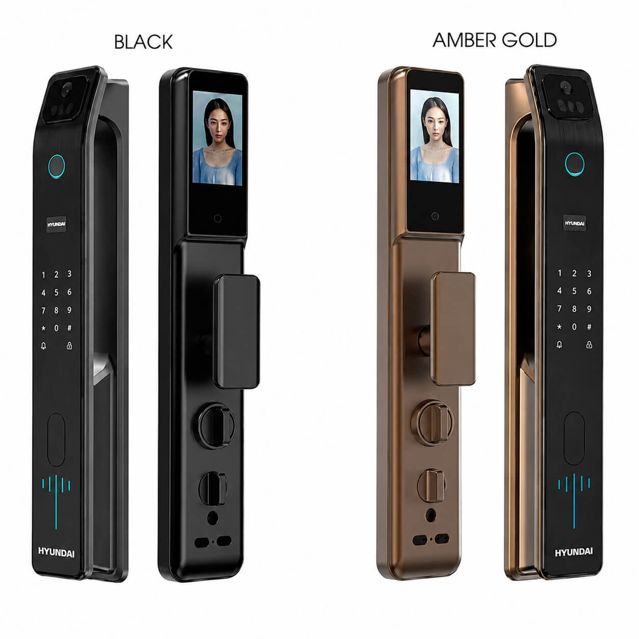 2 color version of Hyundai HY-SLA808F Fingerprint Smart Lock
