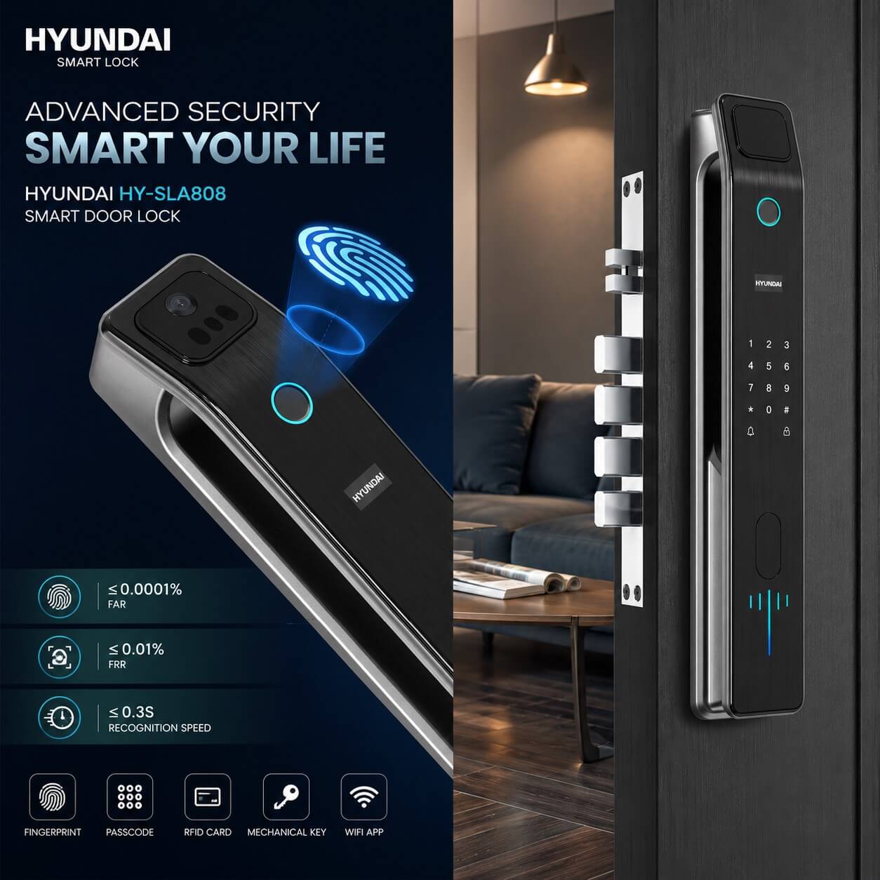 Advanced Fingerprint Recognition Technology on Hyundai HY-SLA808
