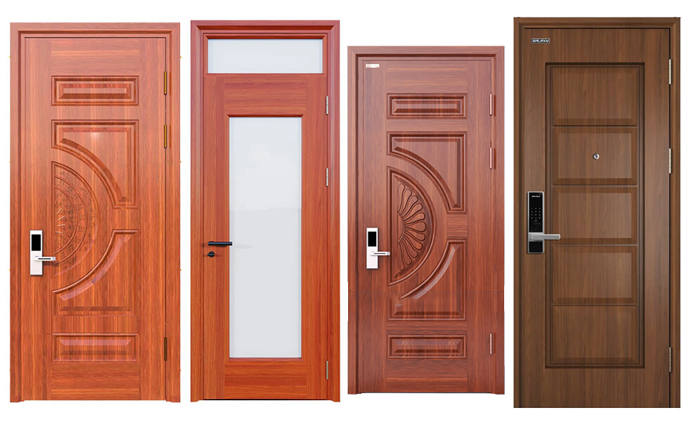 Các mẫu cửa thép vân gỗ hiện đại phổ biến