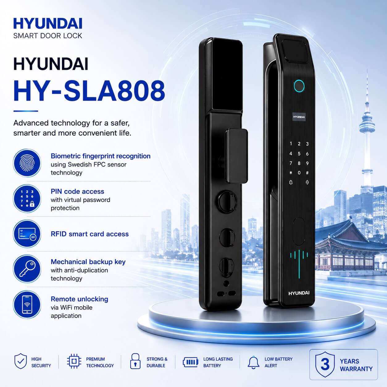 Hyundai HY-SLA808 smart lock