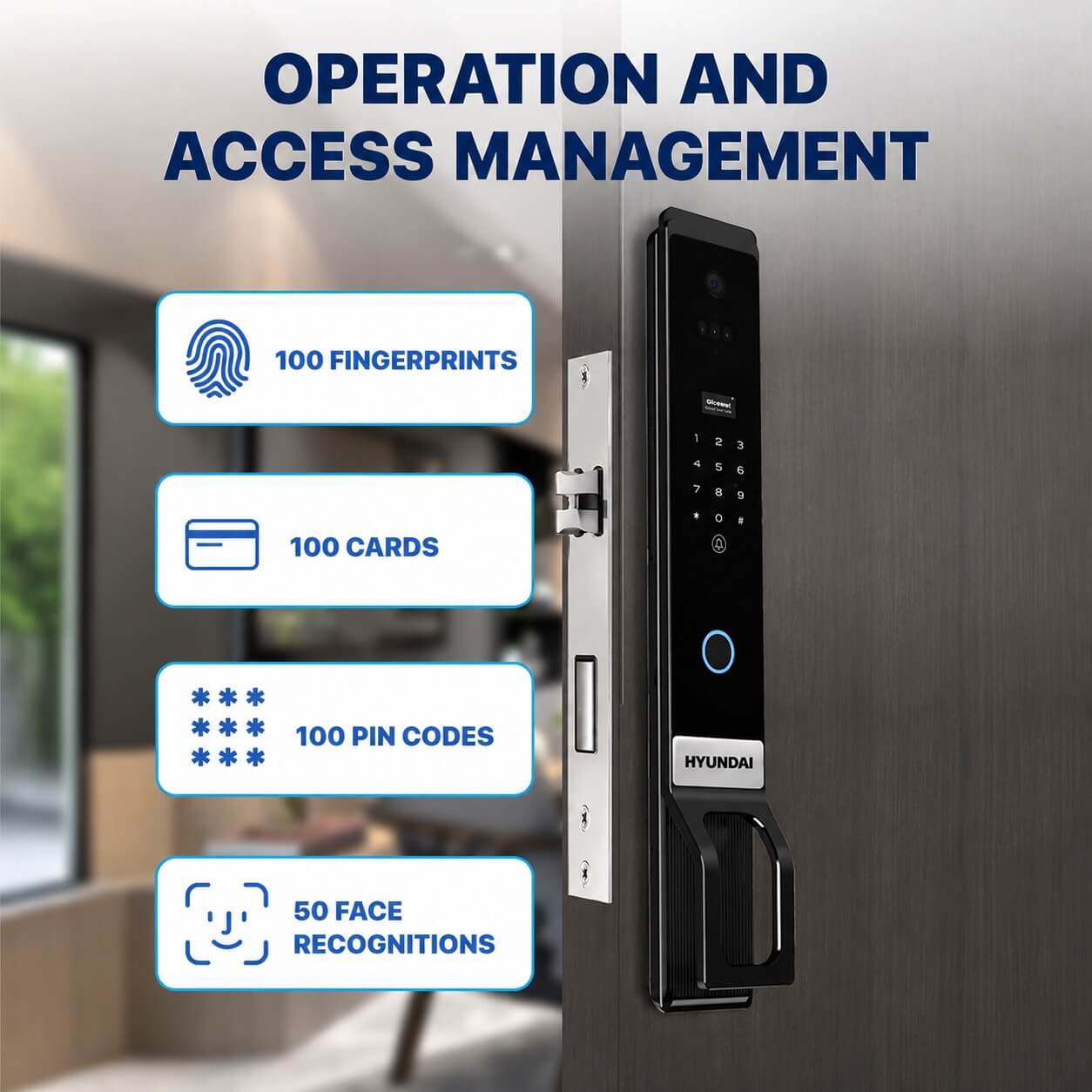Hyundai HY-SLA913F Face ID Smart Lock Price