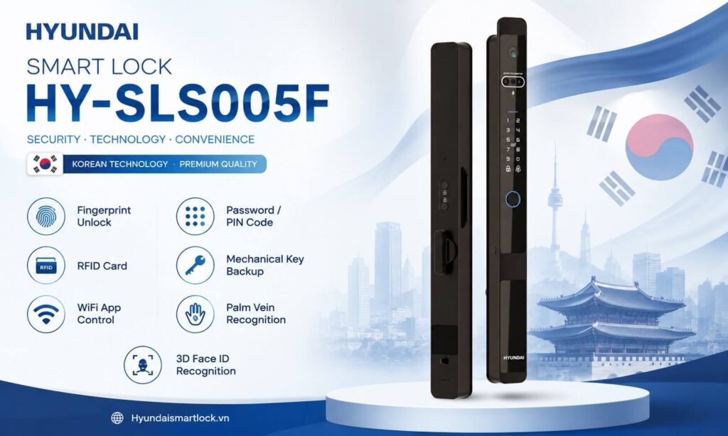 Hyundai HY-SLS005F Face ID Waterproof Smart Lock