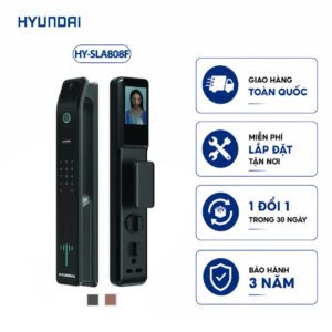 Khóa vân tay cửa gỗ tự động Hyundai HY-SLA808F Nhận Diện Khuôn Mặt