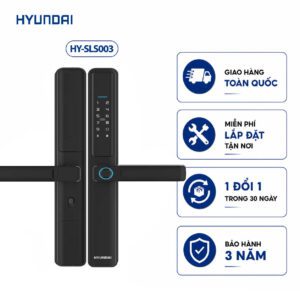 Khóa vân tay cửa nhôm tay gạt, chống nước Hyundai HY-SLS003