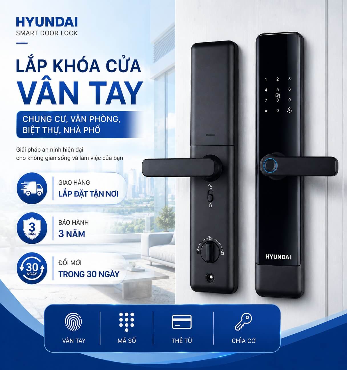 Lắp khoá cửa vân tay