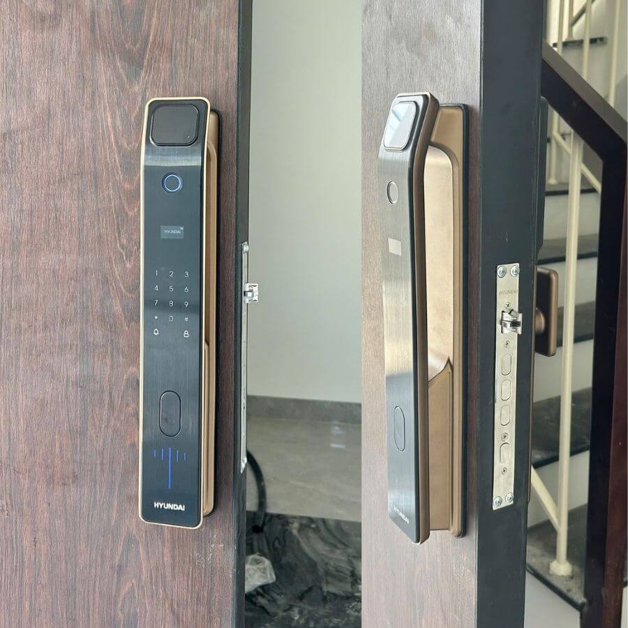 Real Installation Image of Hyundai HY-SLA808 Fingerprint Door Lock