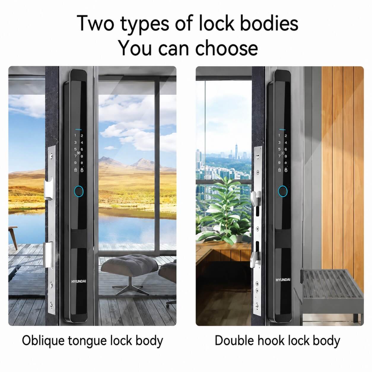 Two Lock Body Options for Different Door Structures