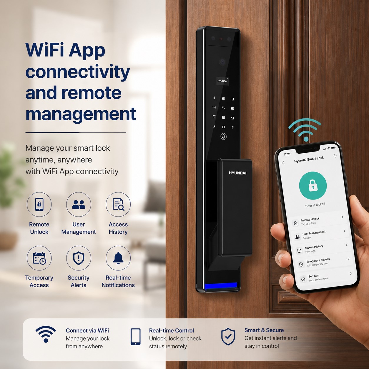 WiFi App connectivity and remote management
