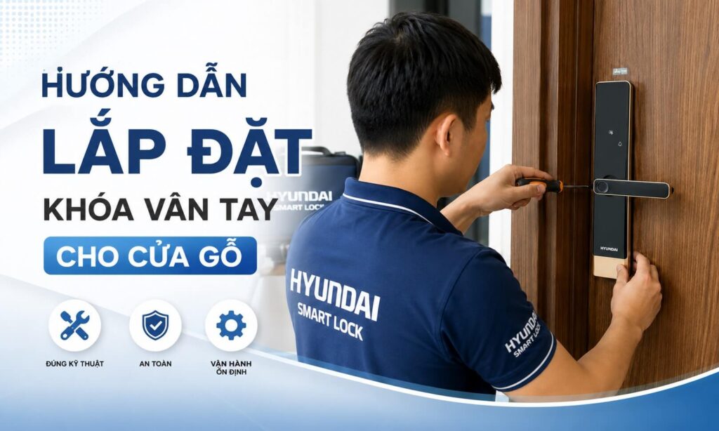 Hướng dẫn lắp đặt khóa vân tay cho cửa gỗ chuẩn kĩ thuật từ A-Z