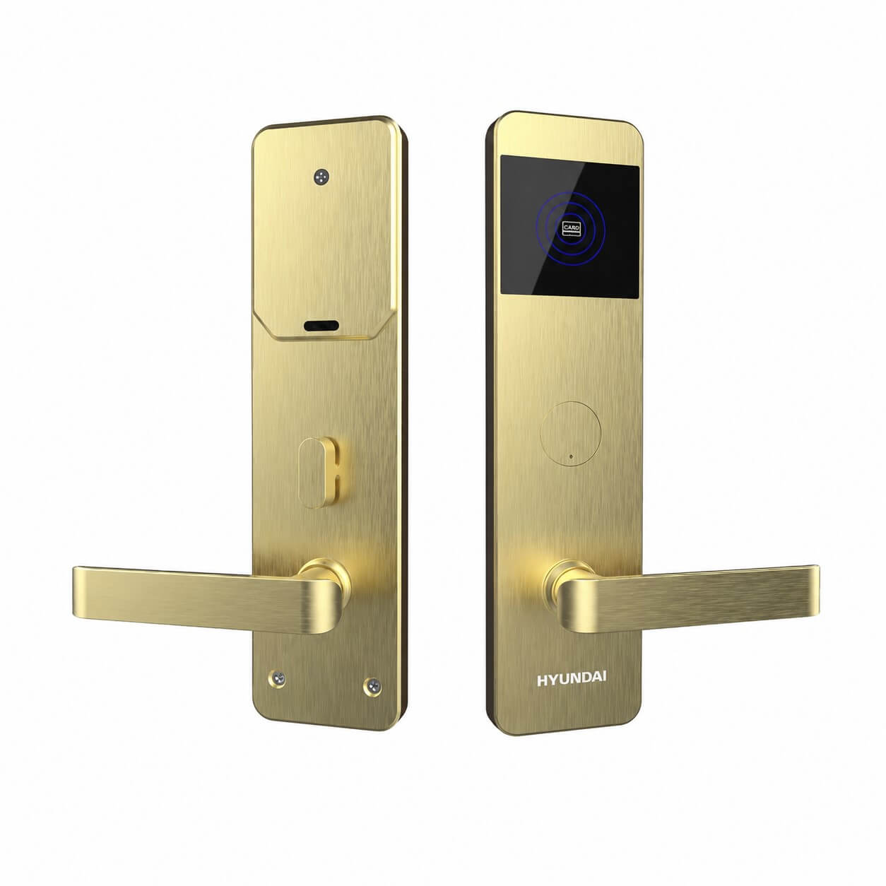 Hyundai HY-HL02 RFID Hotel Door Lock in Gold Finish