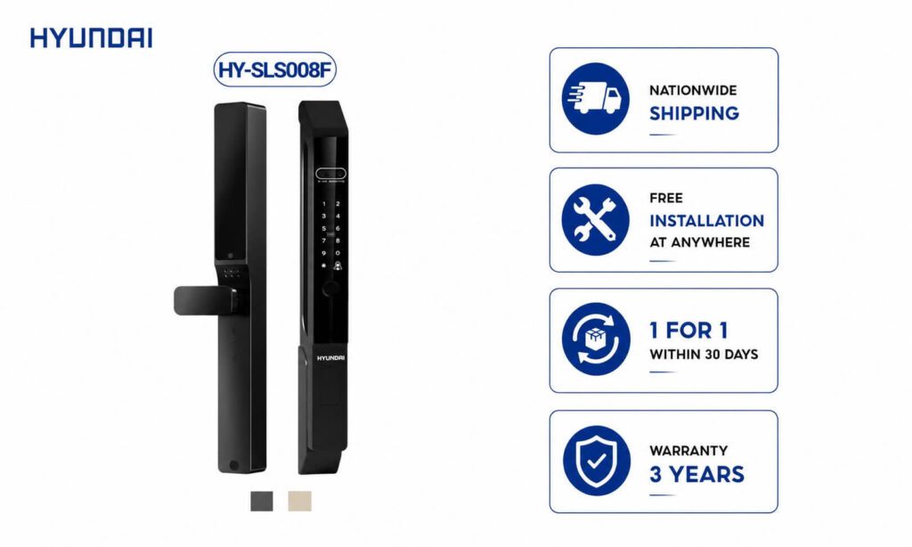 Premium Hyundai HY-SLS008F Smart Door Lock for Aluminum Doors