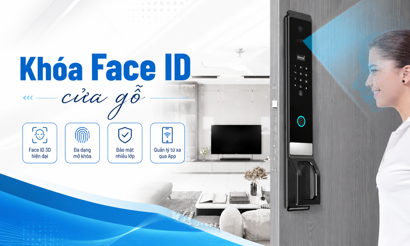 Tổng Hợp Các Mẫu Khóa Face ID Cửa Gỗ Chính Hãng Thiết Kế Đẹp