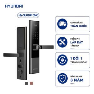 Khóa vân tay cửa gỗ tay gạt Hyundai HY-SL010F CNC