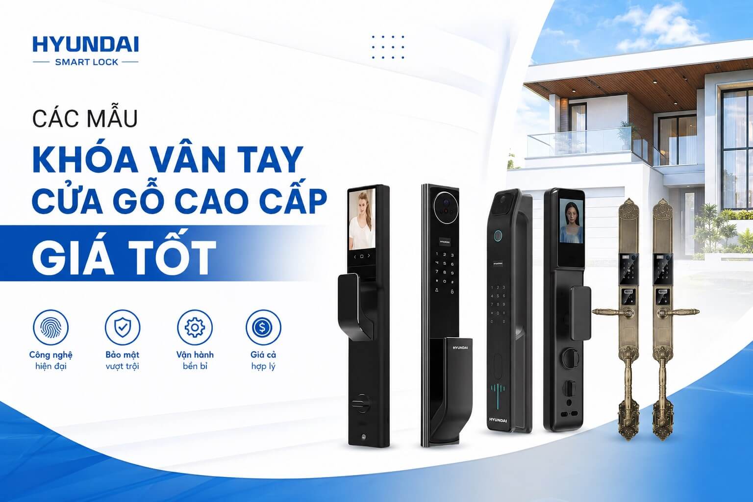Danh sách các mẫu khóa vân tay cửa gỗ cao cấp giá tốt