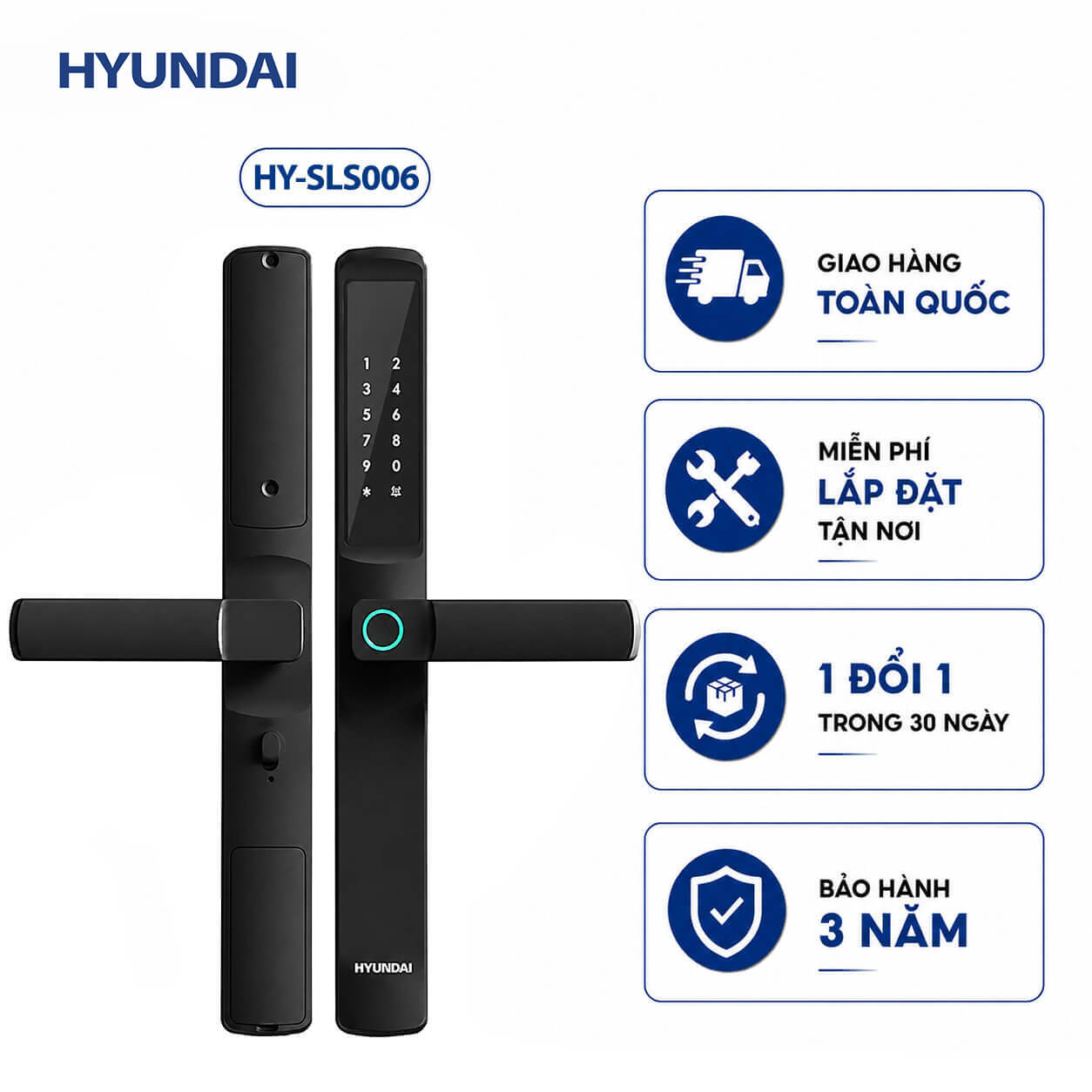 Khóa vân tay Hyundai HY-SLS006 chuyên dụng cho cửa nhôm