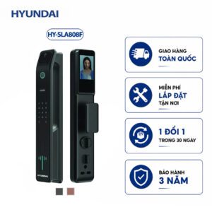 Khóa vân tay cửa gỗ tự động Hyundai HY-SLA808F Nhận Diện Khuôn Mặt