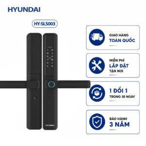 Khóa vân tay cửa nhôm tay gạt, chống nước Hyundai HY-SLS003